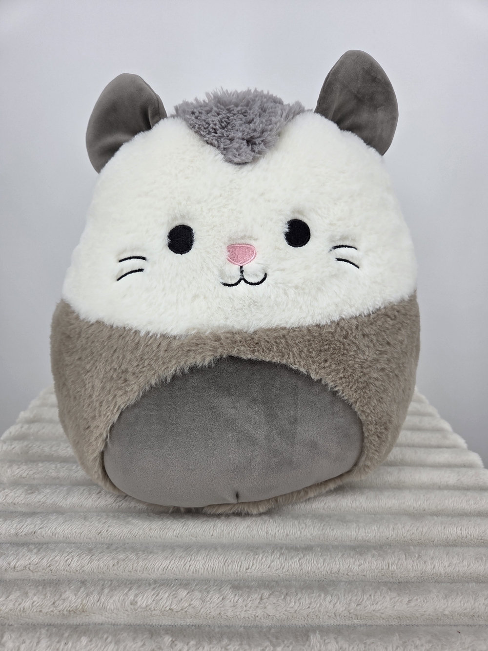 Squishmallows Gray, White & Pink Cat Plush Hideout
